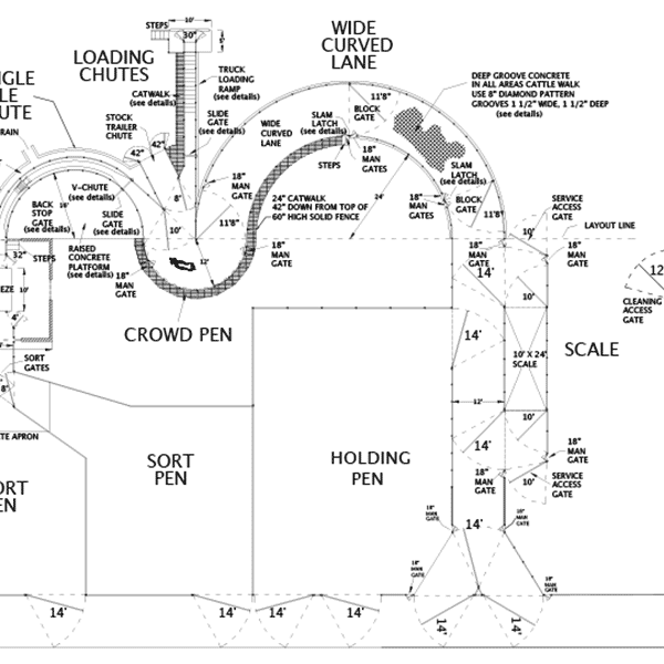 Cattle Pen Drawings View Humane Cattle Pens And Corrals